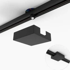 Plafondplaat railsysteem zwart vierkant 1-fase - Iconic