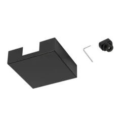 Plafondplaat railsysteem zwart vierkant 1-fase - Iconic