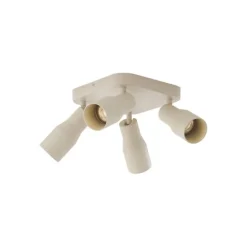 Plafondspot beige GU10 50mm vierkant 4-lichts - Stanley