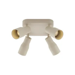 Plafondspot beige GU10 50mm vierkant 4-lichts - Stanley