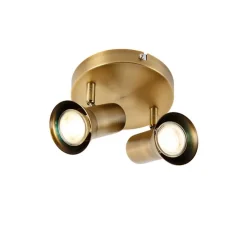 Plafondspot brons draai- en kantelbaar rond - Karin 2