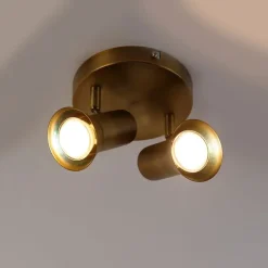 Plafondspot brons draai- en kantelbaar rond - Karin 2