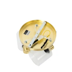 Plafondspot goud met glas 3-lichts verstelbaar rond - Laura