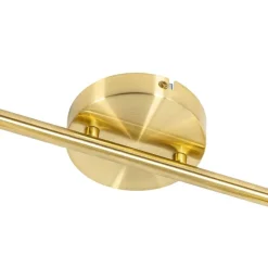 Plafondspot goud met glas 2-lichts verstelbaar - Laura