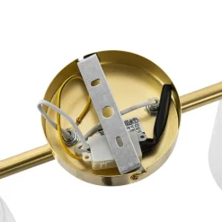 Plafondspot goud met glas 2-lichts verstelbaar - Laura