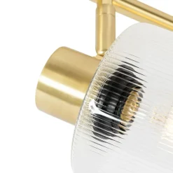 Plafondspot goud met glas 4-lichts verstelbaar - Laura