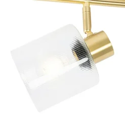 Plafondspot goud met glas 4-lichts verstelbaar - Laura