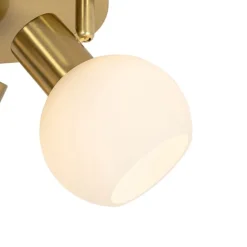 Plafondspot goud met opaal glas 3-lichts verstelbaar - Anouk