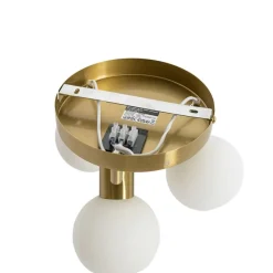 Plafondspot goud met opaal glas 3-lichts verstelbaar - Anouk