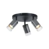 Plafondspot gunmetal rond 3-lichts draai- en verstelbaar - Drain