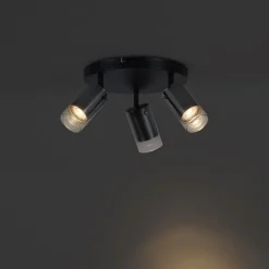 Plafondspot gunmetal rond 3-lichts draai- en verstelbaar - Drain