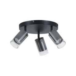 Plafondspot gunmetal rond 3-lichts draai- en verstelbaar - Drain
