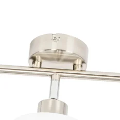 Plafondspot staal met witte kap 3-lichts verstelbaar - Hetta