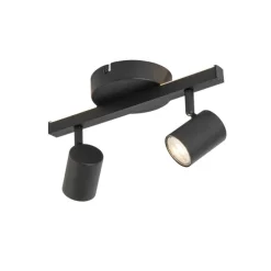 Plafondspot zwart GU10 50mm 2-lichts incl. backlight - Back Up