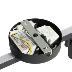 Plafondspot zwart GU10 50mm 2-lichts incl. backlight - Back Up