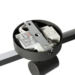 Plafondspot zwart GU10 50mm 3-lichts incl. backlight - Back Up