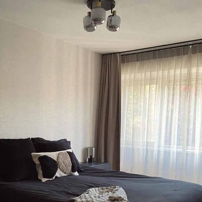 Plafondspot zwart met goud met smoke glas 3-lichts - Zuzanna