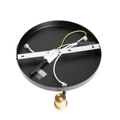 Plafondspot zwart met goud met smoke glas 3-lichts - Zuzanna