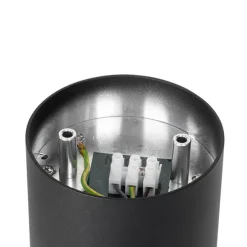 Plafondspot zwart met goud draai- en kantelbaar - Rondoo up