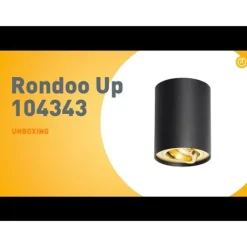 Plafondspot zwart met goud draai- en kantelbaar - Rondoo up