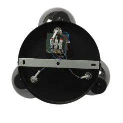 Plafondspot zwart met smoke glas 3-lichts - Vidro