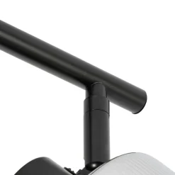 Plafondspot zwart met smoke glas 3-lichts verstelbaar - Laura