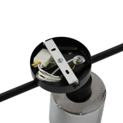 Plafondspot zwart met smoke glas 3-lichts verstelbaar - Laura