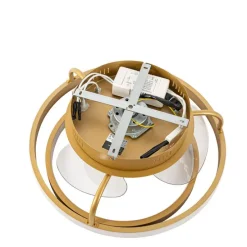 Plafondventilator goud 46.5cm incl. LED met afstandsbediening - Kees