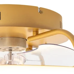 Plafondventilator goud 46.5cm incl. LED met afstandsbediening - Kees