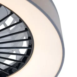 Plafondventilator grijs 47cm incl. LED dimbaar met afstandsbediening - Emily