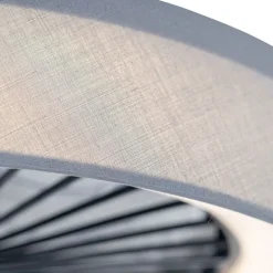 Plafondventilator grijs 47cm incl. LED dimbaar met afstandsbediening - Emily