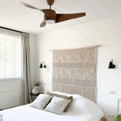 Plafondventilator hout incl. LED met afstandsbediening - Sirocco 50