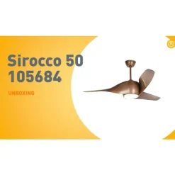 Plafondventilator hout incl. LED met afstandsbediening - Sirocco 50