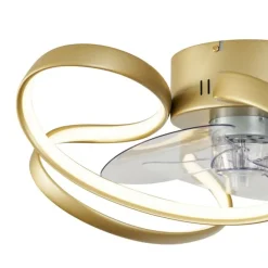 Plafondventilator messing 55cm incl. LED dimbaar met afstandsbediening - Mandy