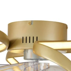 Plafondventilator messing 55cm incl. LED dimbaar met afstandsbediening - Mandy