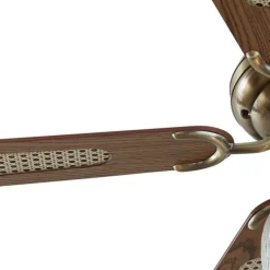 Plafondventilator messing met hout 107.5cm met trekschakelaar - Mistral Karel