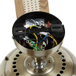 Plafondventilator messing met hout 107.5cm met trekschakelaar - Mistral Karel