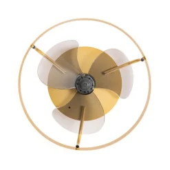 Plafondventilator messing 50cm incl. LED dimbaar met afstandsbediening - Maddy