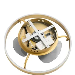 Plafondventilator messing 50cm incl. LED dimbaar met afstandsbediening - Maddy