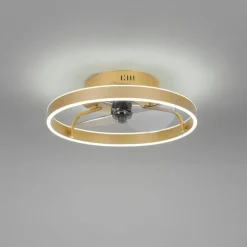 Plafondventilator messing 50cm incl. LED dimbaar met afstandsbediening - Maddy