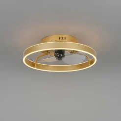 Plafondventilator messing 50cm incl. LED dimbaar met afstandsbediening - Maddy