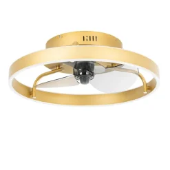 Plafondventilator messing 50cm incl. LED dimbaar met afstandsbediening - Maddy