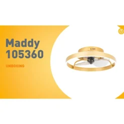 Plafondventilator messing 50cm incl. LED dimbaar met afstandsbediening - Maddy