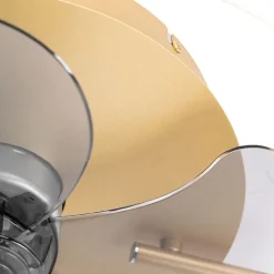 Plafondventilator messing 50cm incl. LED dimbaar met afstandsbediening - Maddy