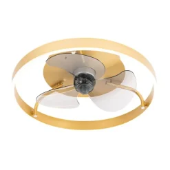 Plafondventilator messing 50cm incl. LED dimbaar met afstandsbediening - Maddy