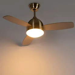 Plafondventilator messing 96cm met afstandsbediening - Rotar