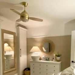 Plafondventilator messing 96cm met afstandsbediening - Rotar