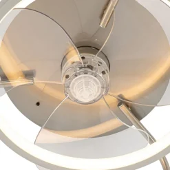 Plafondventilator staal 46.5cm incl. LED met afstandsbediening - Kees