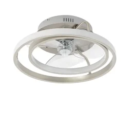 Plafondventilator staal 46.5cm incl. LED met afstandsbediening - Kees