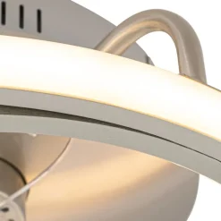 Plafondventilator staal 46.5cm incl. LED met afstandsbediening - Kees